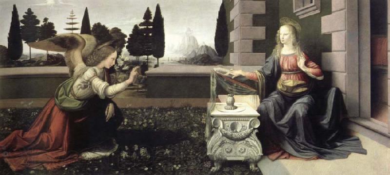 LEONARDO da Vinci The annunciation France oil painting art